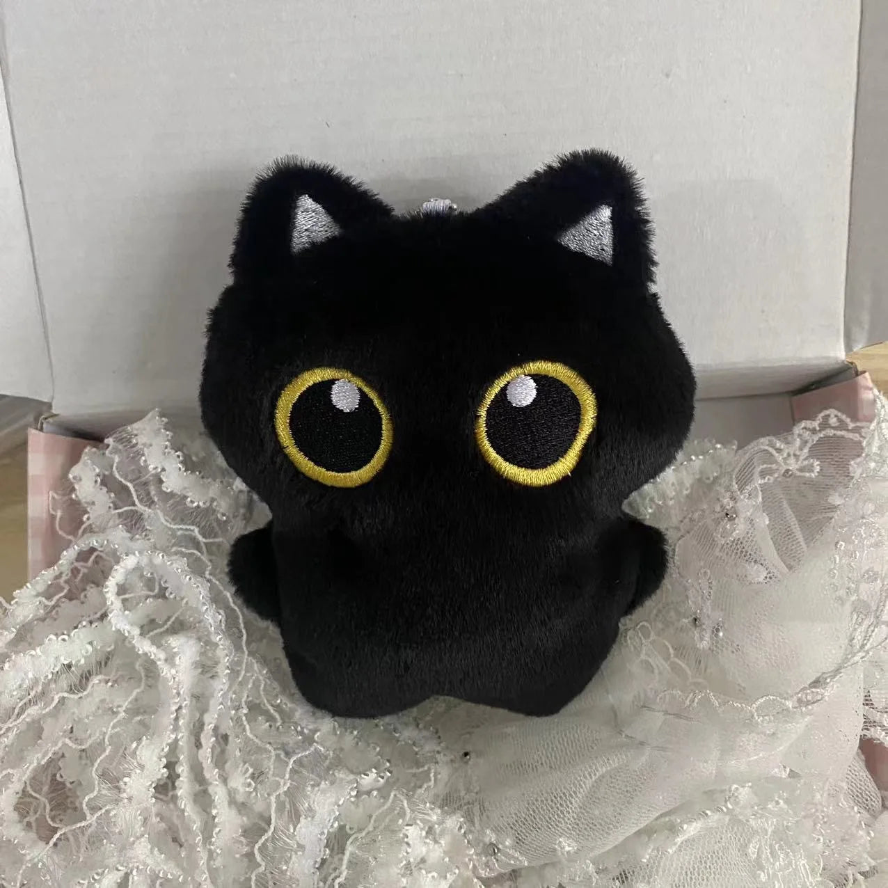 10cm Cute Black Cat Plush Doll