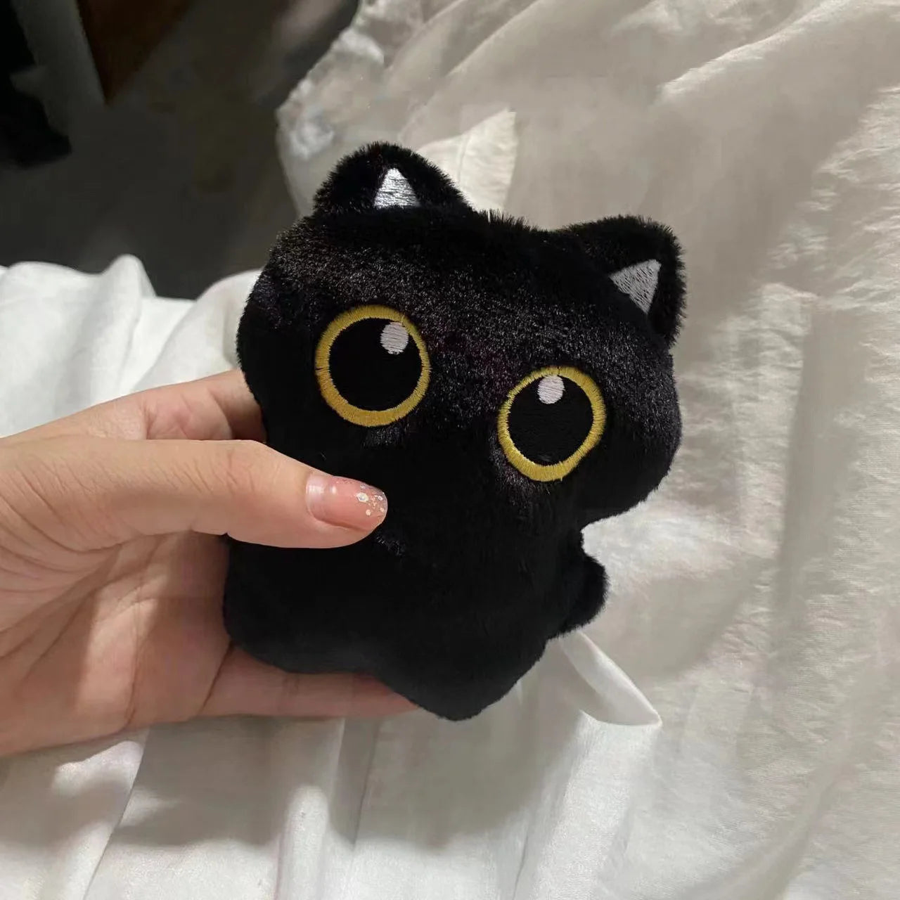 10cm Cute Black Cat Plush Doll